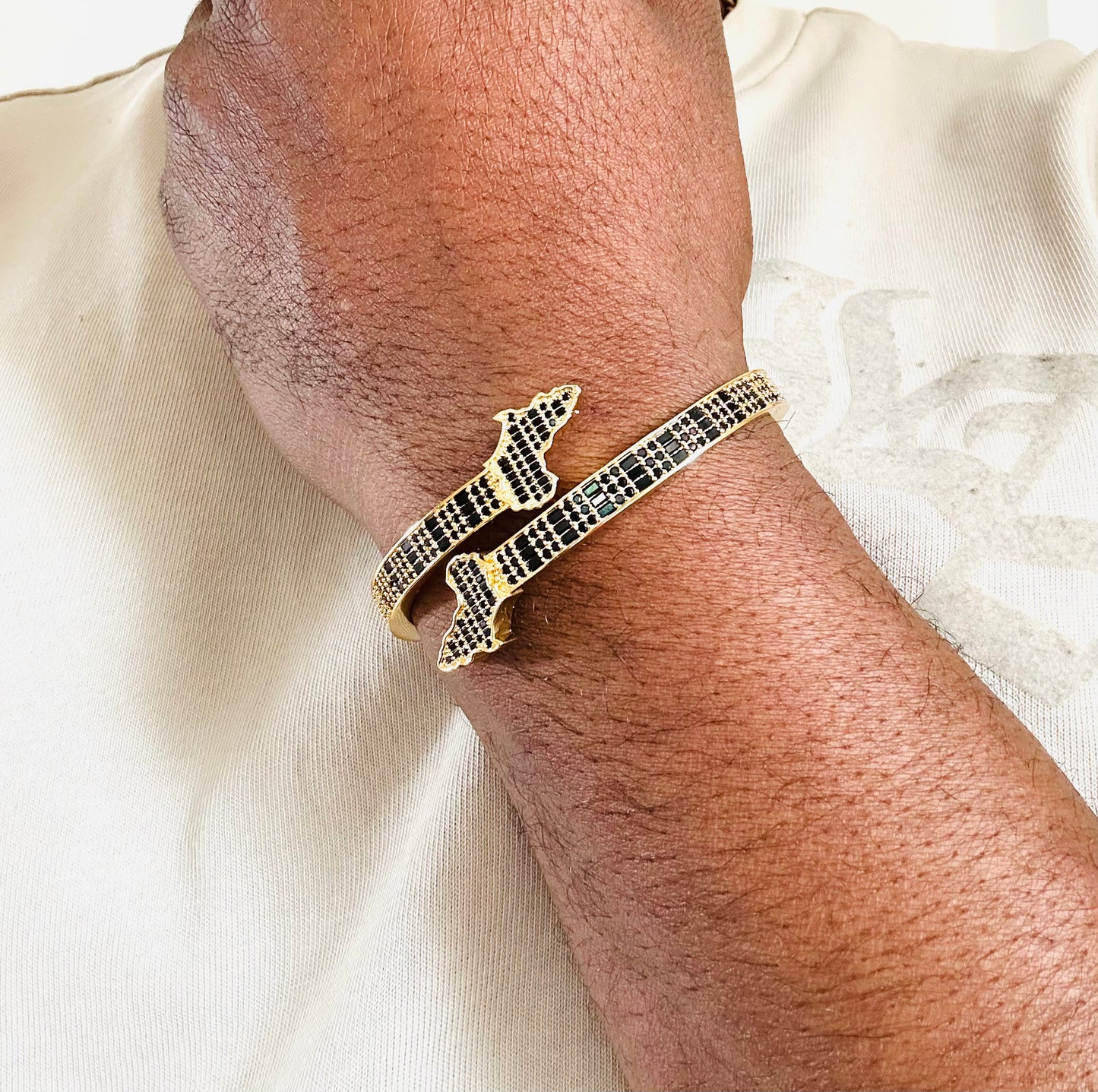 EXKLUSIVE ERED OUT BAGUETTE AFRIKA -Kartenarmband