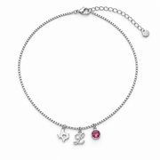 Exclusive Texas initial birthstone Necklace