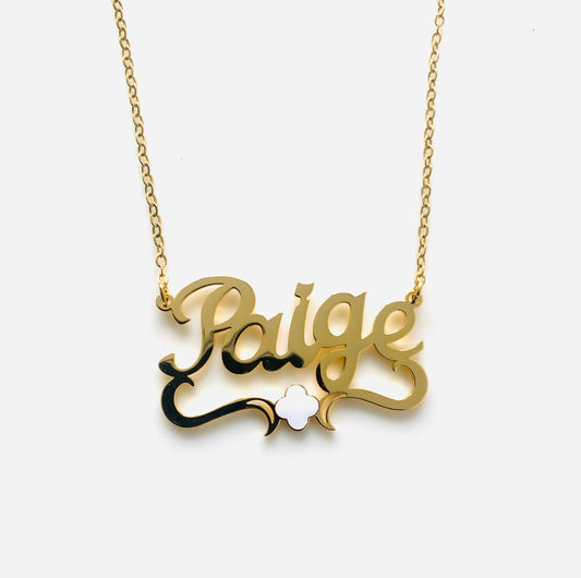 Clover Name Necklace
