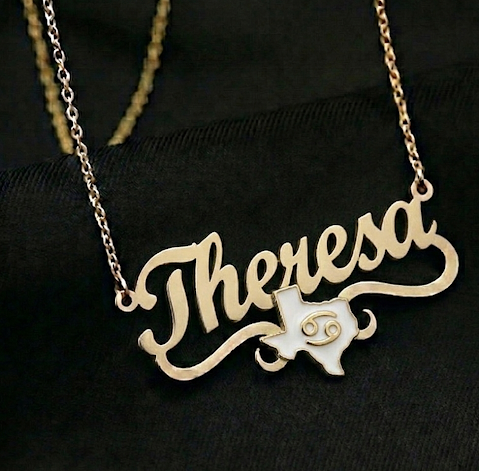 Exclusive Texas Zodiac Name Necklace