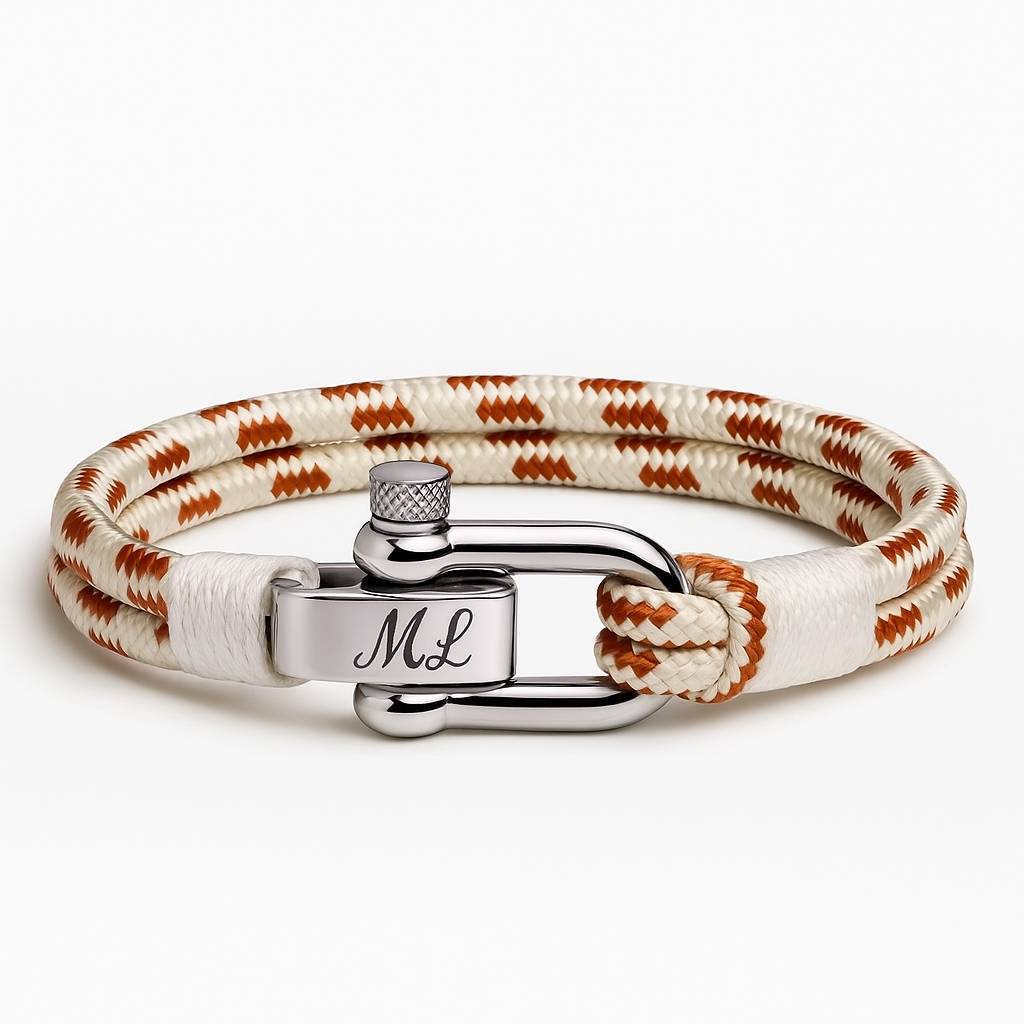 Bracelet de corde nautique personnalisé