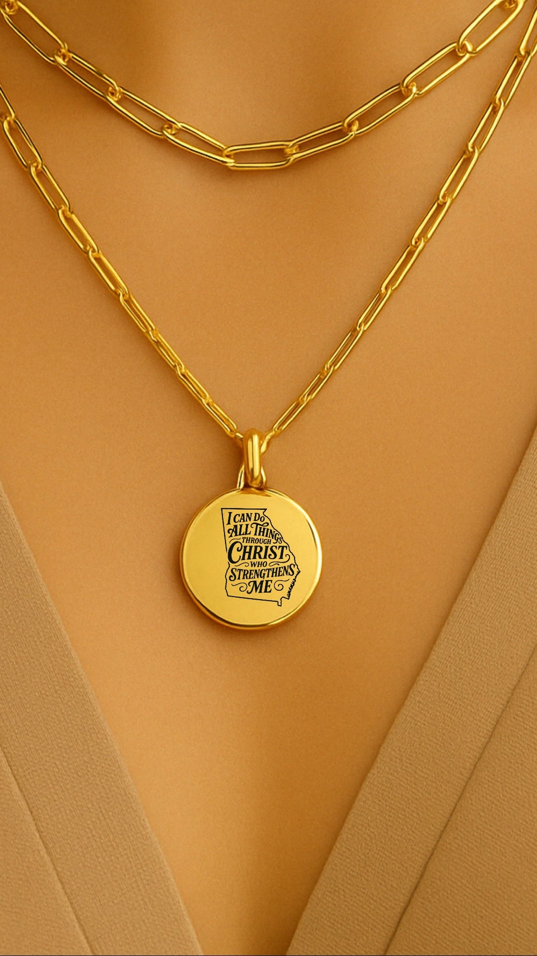 Georgia Filipenses 4:13 Collar inicial