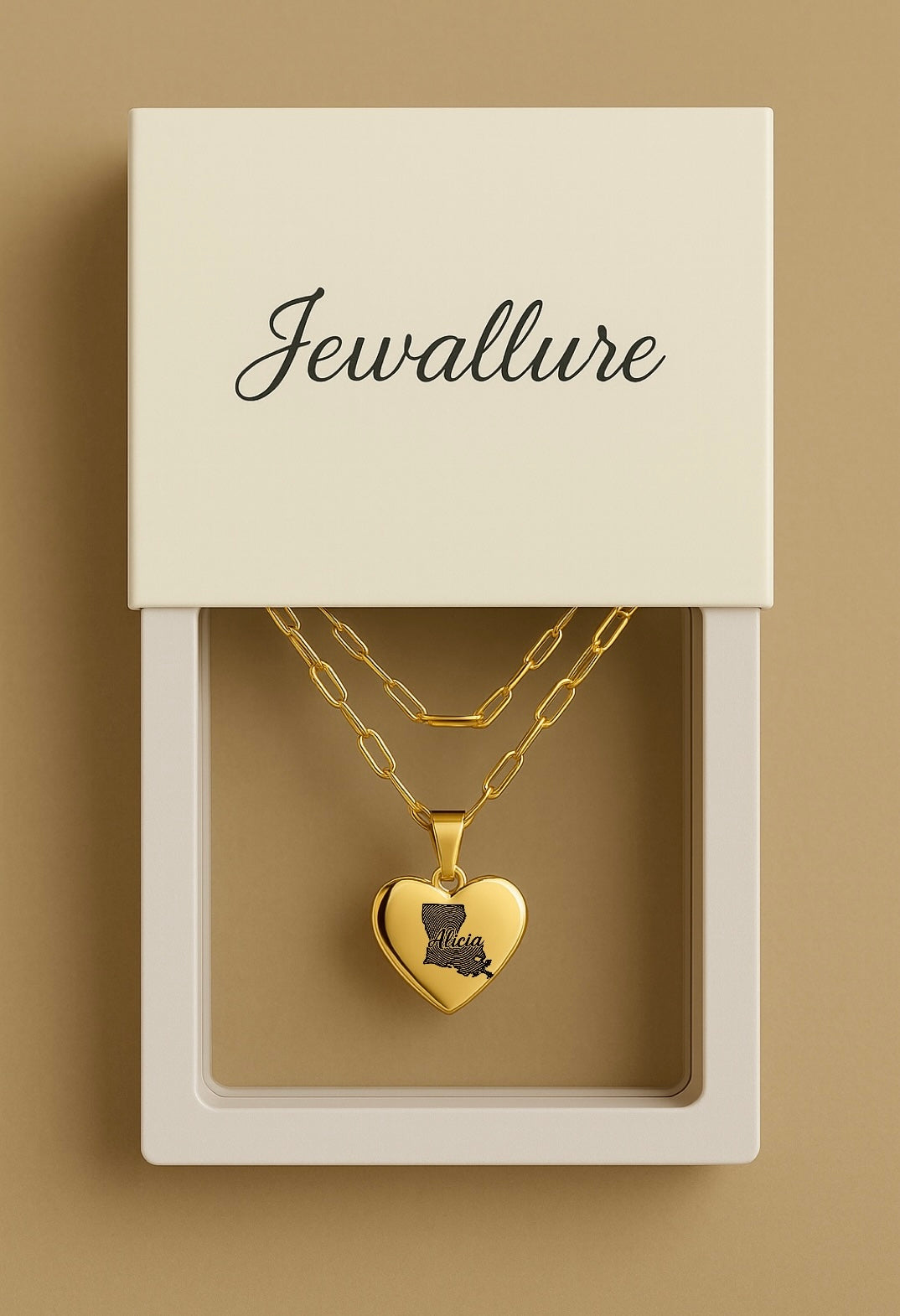 Louisiane exclusive dans mon collier de coeur