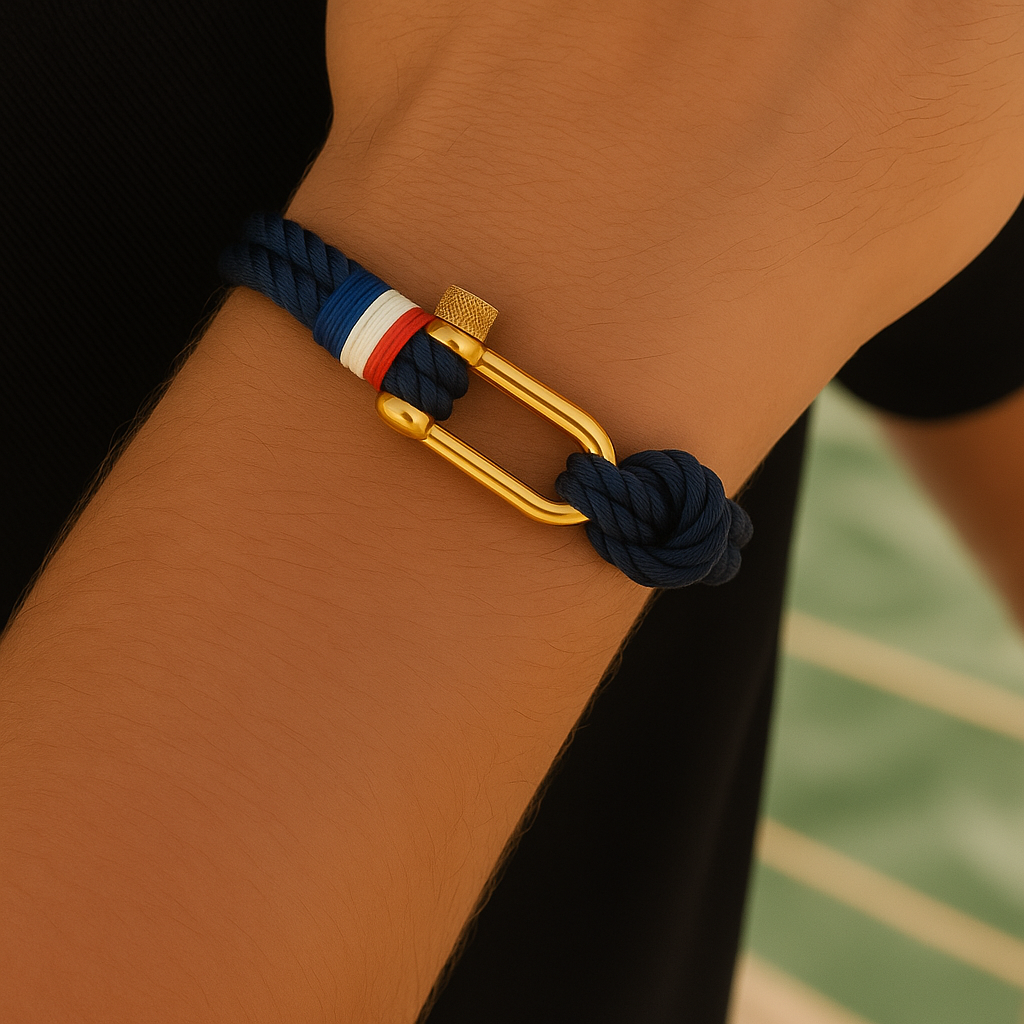 Exclusive France Nautical Navy rope bracelet