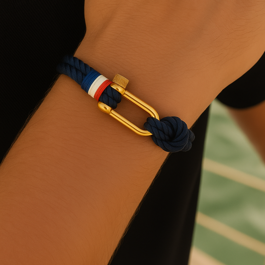 Exclusive France Nautical Navy rope bracelet