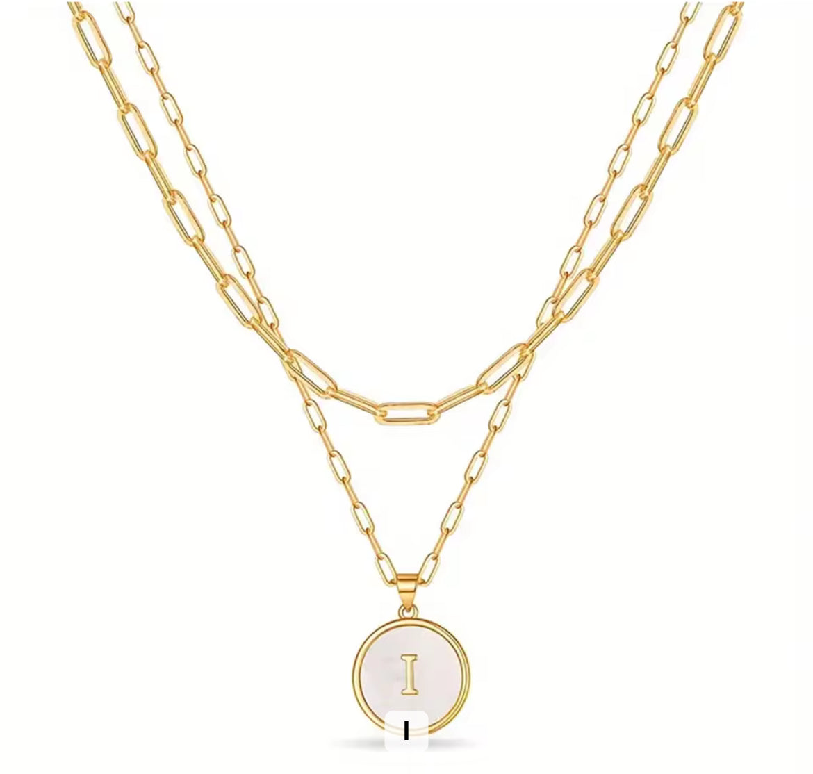 Exclusive I love France Double Sided Initial Necklace