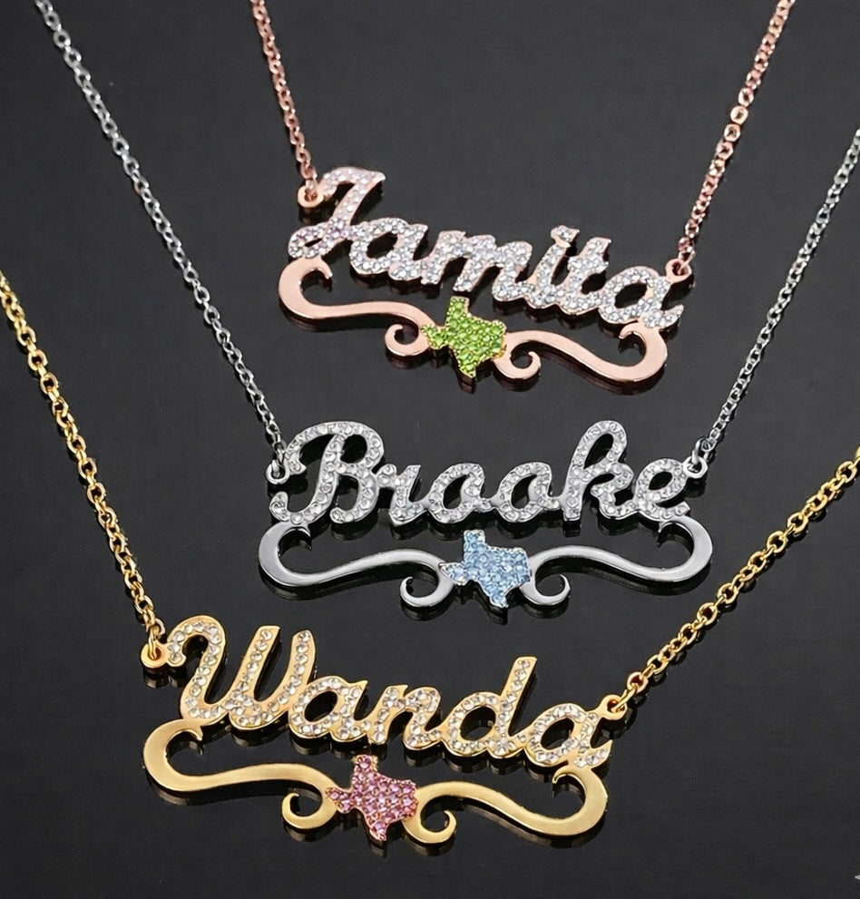 Exclusive Texas Name Necklace