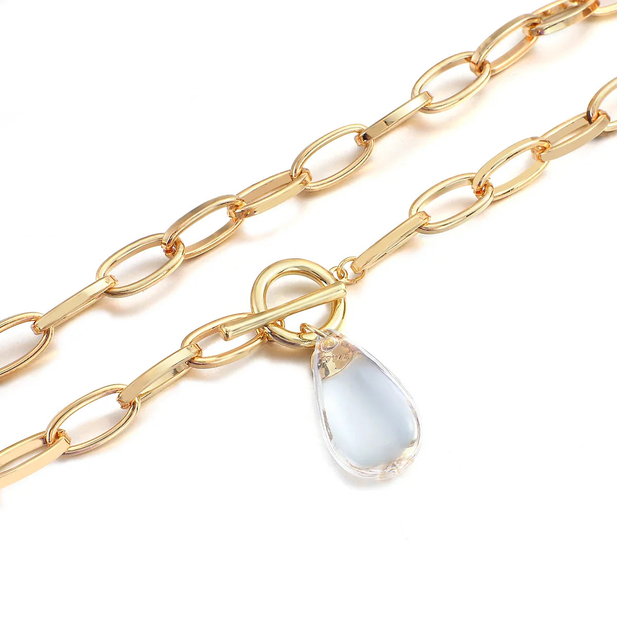 Collier de fermoir à barreau de gouttes d'eau en cartouche