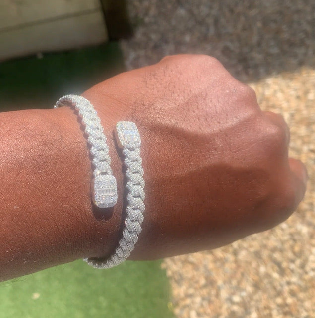 Exclusive Iced Moissanite Cuban Bangle