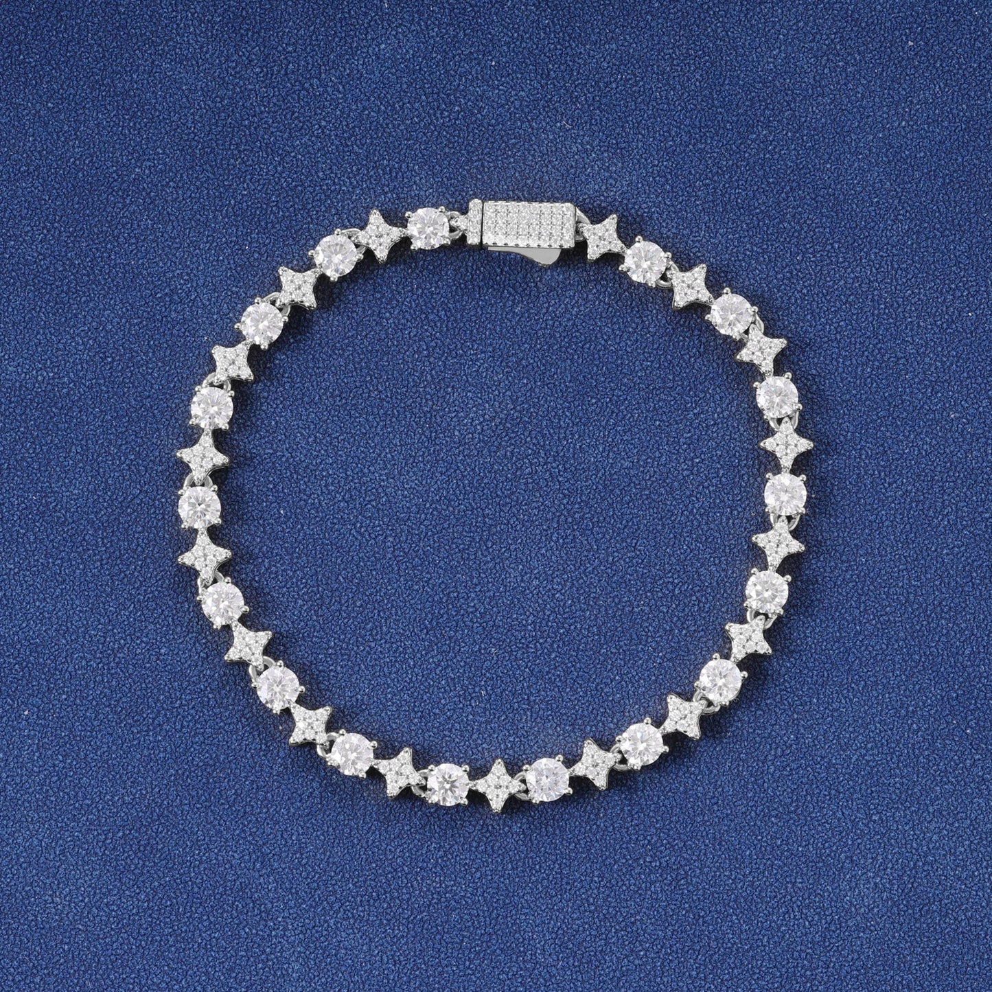 MOISSANITE STAR TENNIS BRACELET - 925 SILVER - VVS1