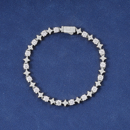 MOISSANITE STAR TENNIS BRACELET - 925 SILVER - VVS1