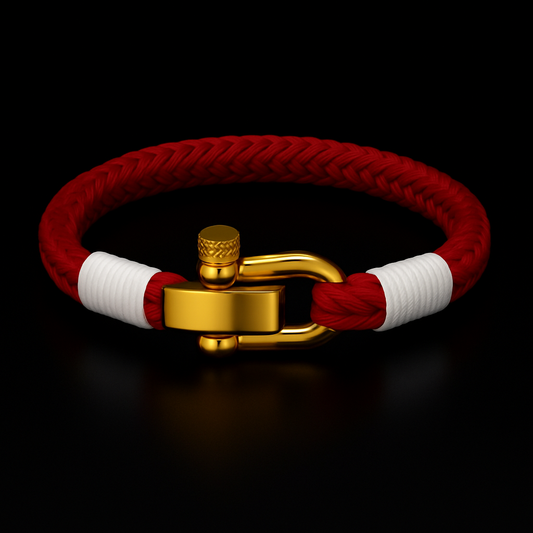 Exclusive Nautical Rope bracelet & Cuban Combo Set