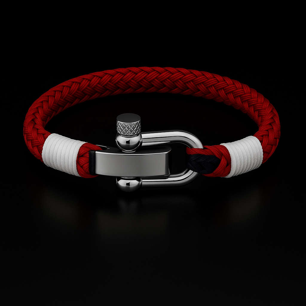 Exclusive Nautical Rope bracelet & Cuban Combo Set