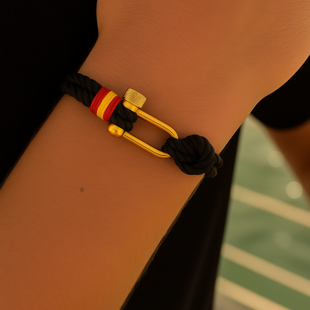 Exclusive Spain Nautical Black rope bracelet