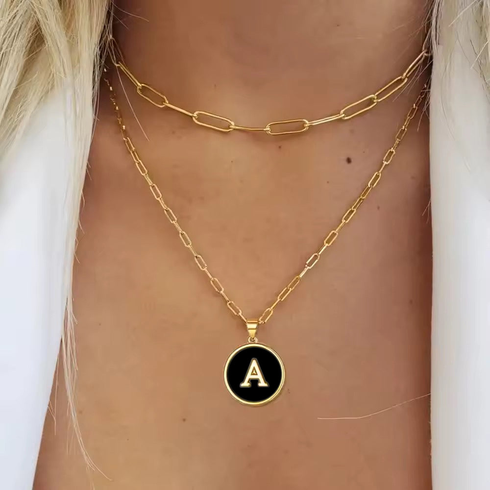 Exclusive I love France Double Sided Initial Necklace
