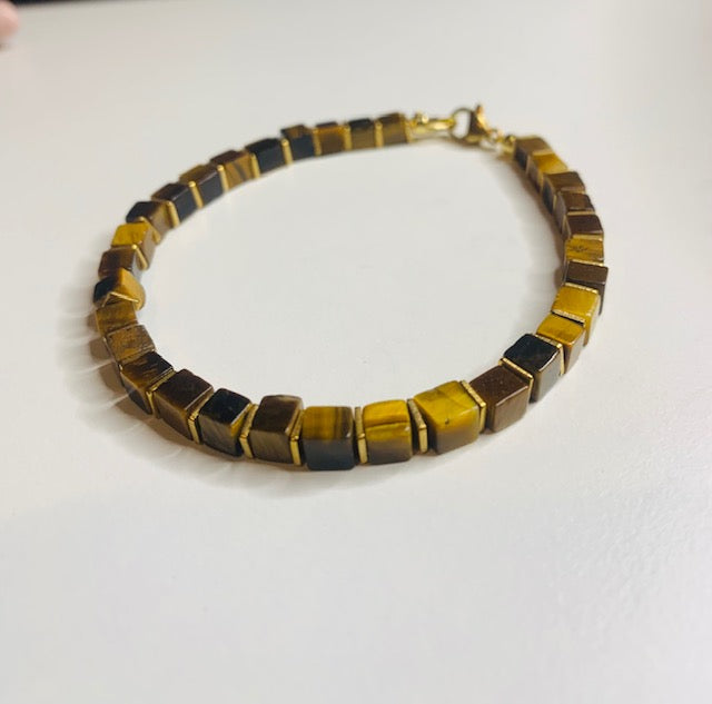 Brazalete exclusivo de tigre ojo de ojo 4 mm