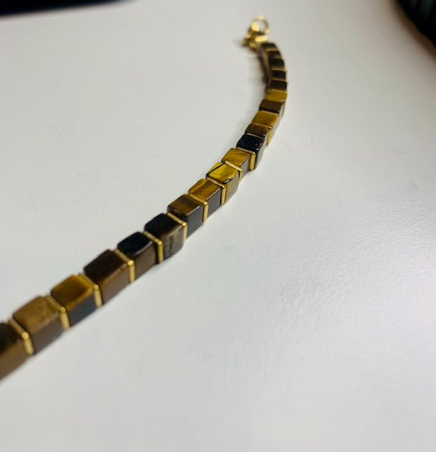 Brazalete exclusivo de tigre ojo de ojo 4 mm