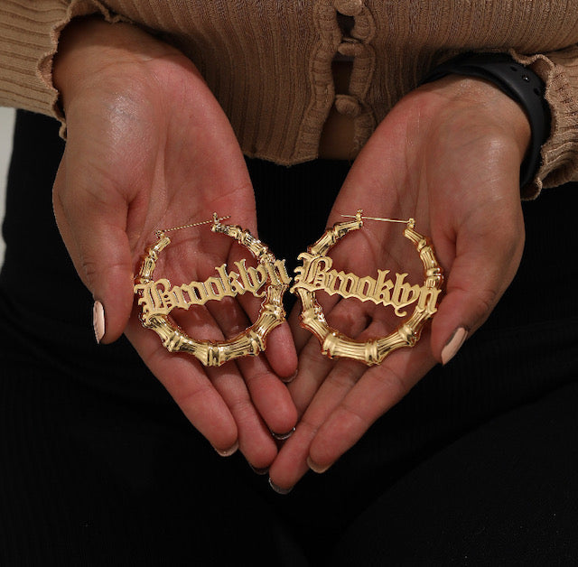 Personalized Bamboo Earrings