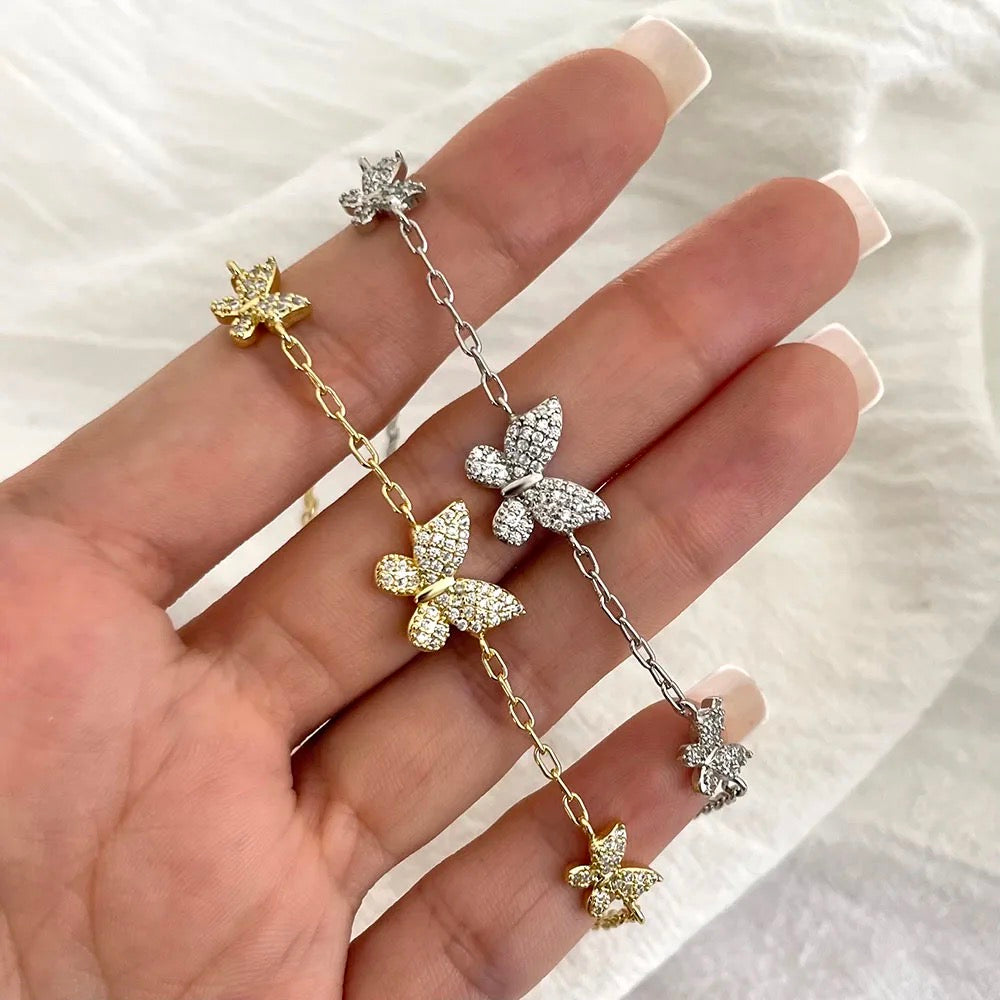 Butterfly Bracelet 925 Silver