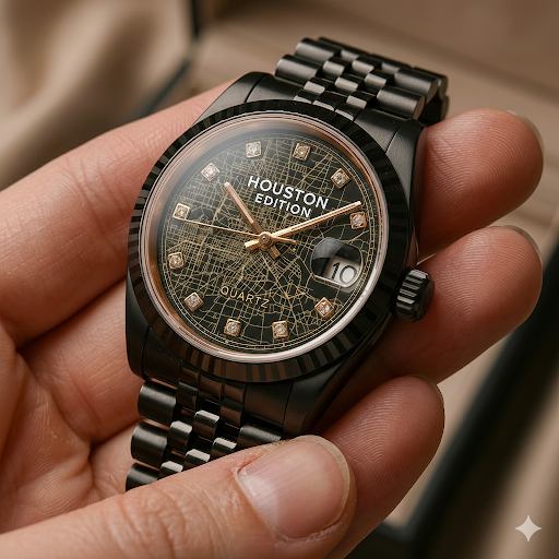 Exclusief unisex kaarthorloge in Houston-editie