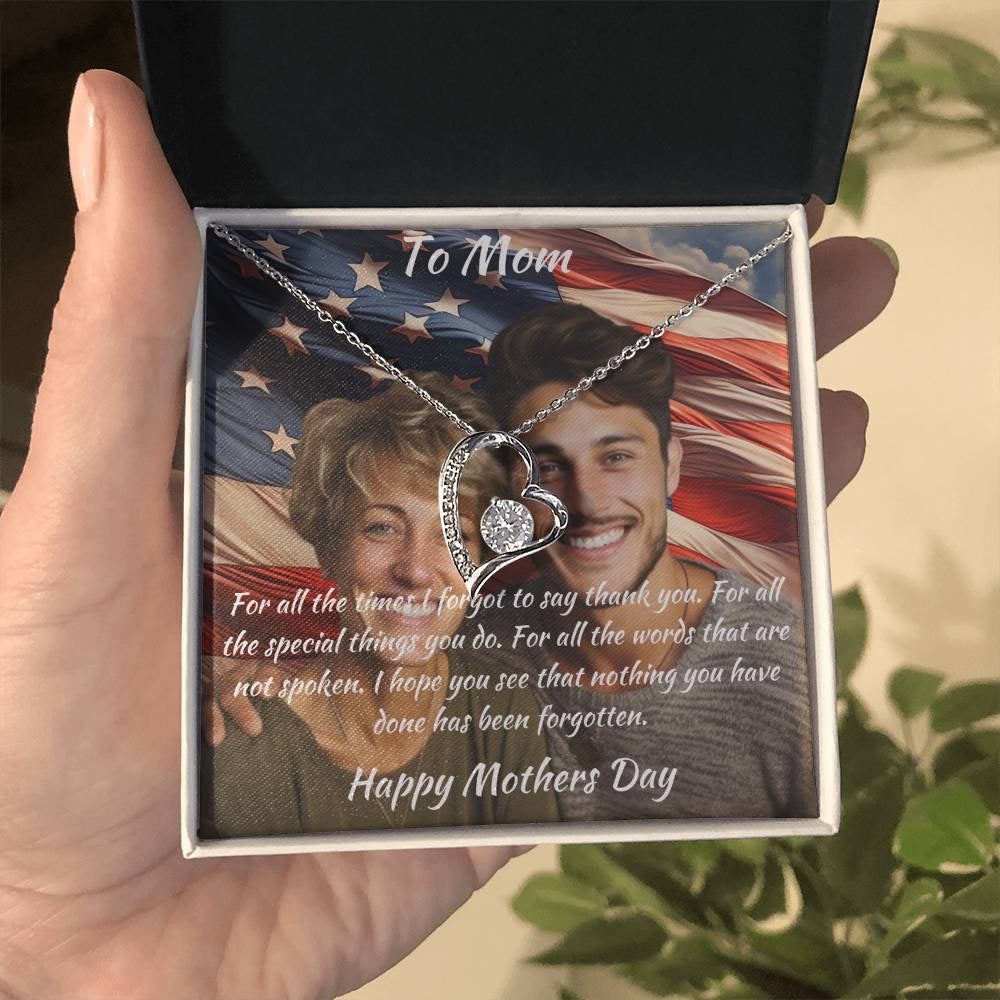 Muttertag Personalisierte Nachrichtenkarte und Halskette