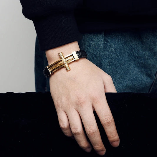 Bracelet Cross Cross personnalisé exclusif pour hommes personnalisés