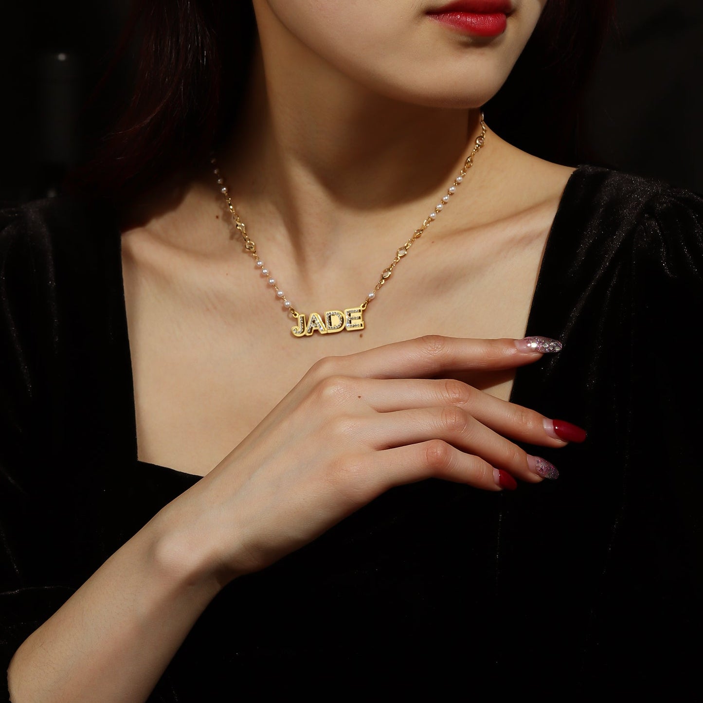 Doppelschichtkristall Name Perlenkette