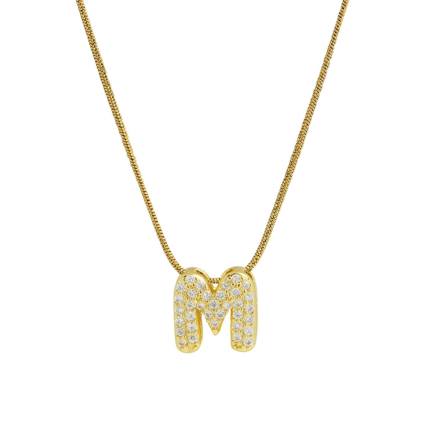 Diamantblasenbrief anfänglicher Halskette