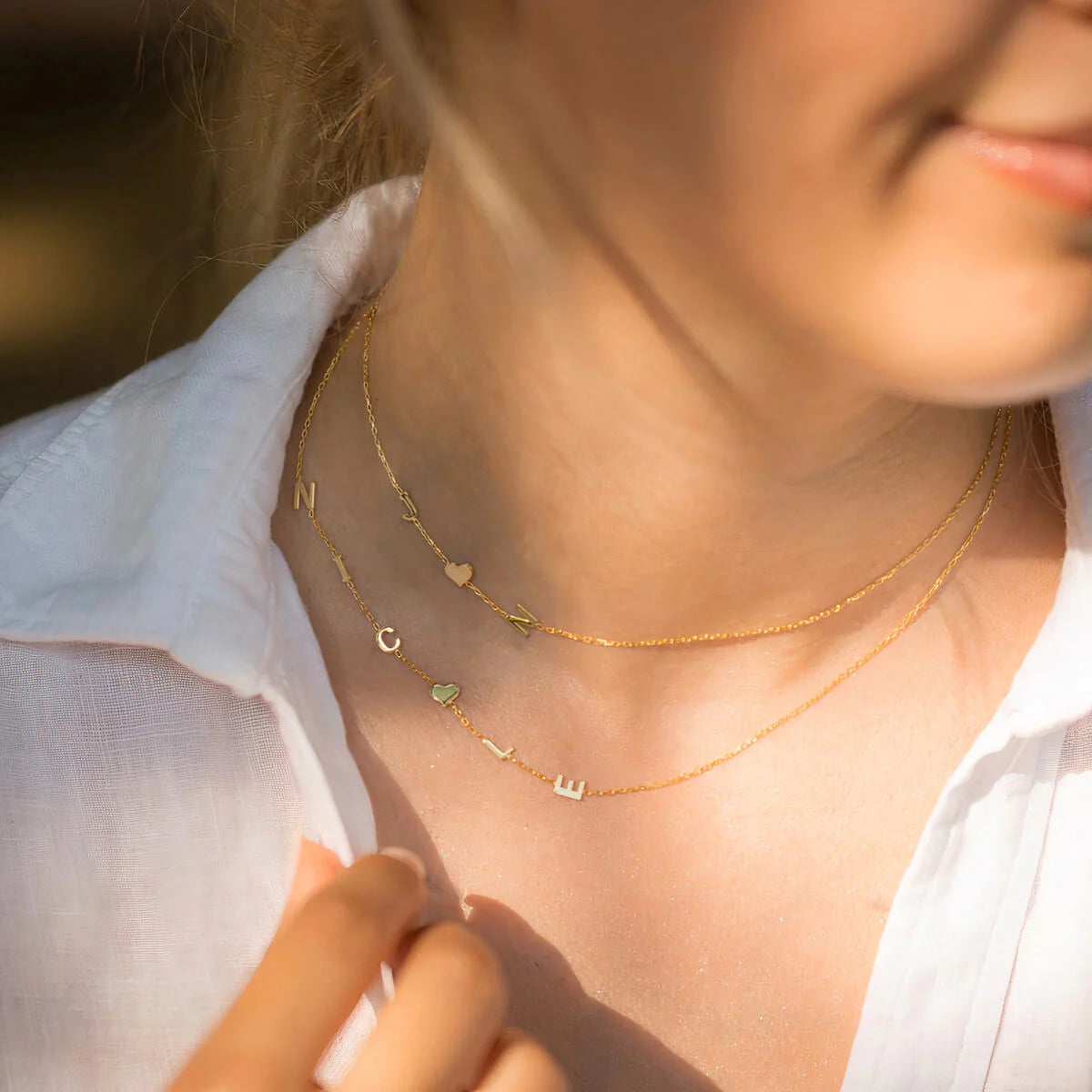 Personalisiert aus der Mitte -Briefkette personalisiert