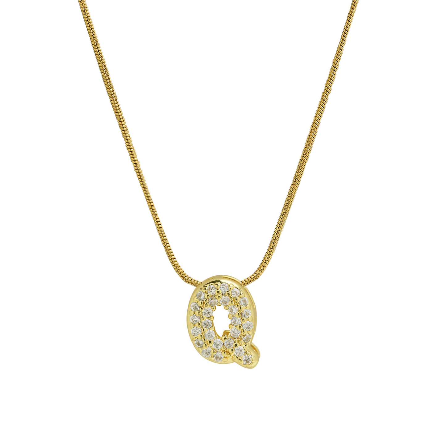 Diamantblasenbrief anfänglicher Halskette