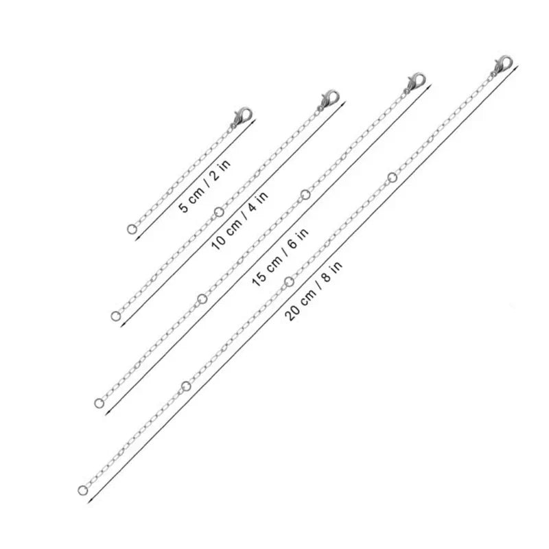 4pc ketting extender (2-8in) (5-20 cm)