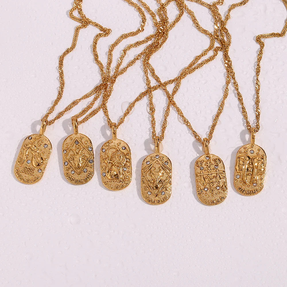 Zodiac Tarot inspirierte Halskette