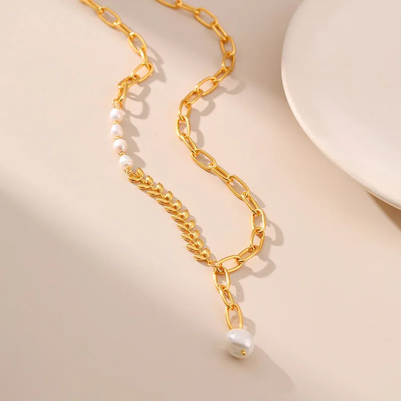 18k minimale mix ketting lariat ketting