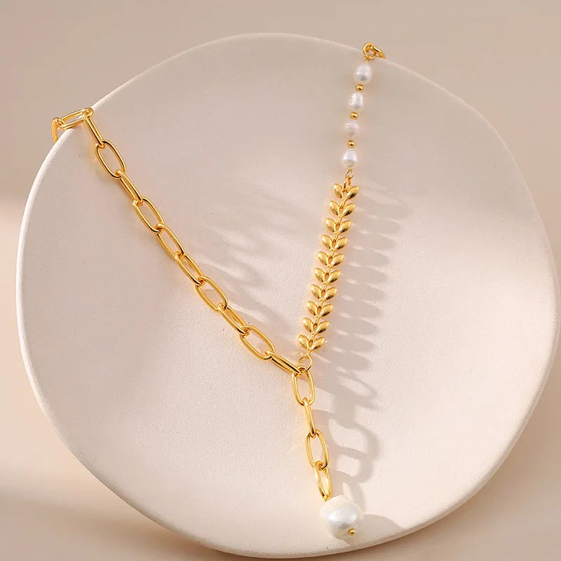 18k minimale mix ketting lariat ketting