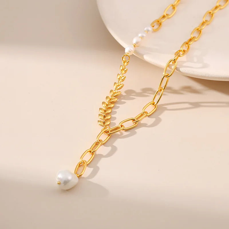 18k minimale mix ketting lariat ketting