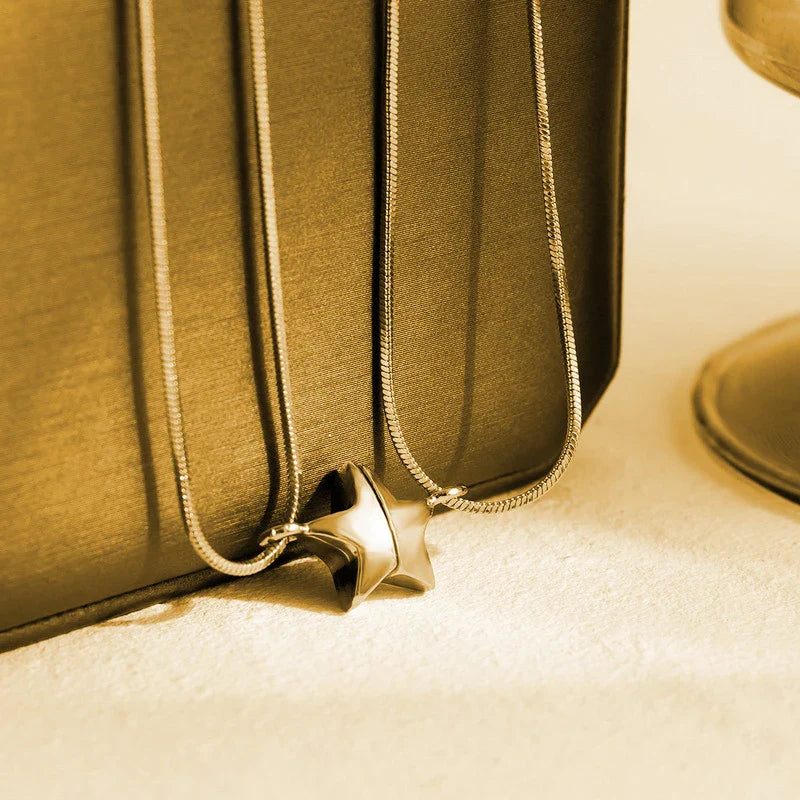 Zierziger Magnetstern Halskettenpaar