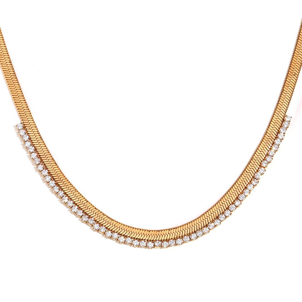 Herringband Diamond Dazzle ketting