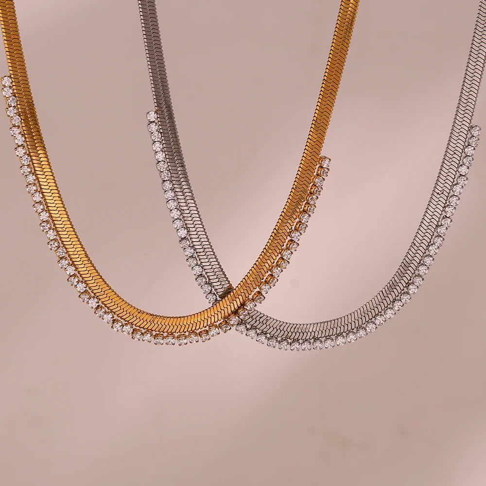 Herringband Diamond Dazzle ketting