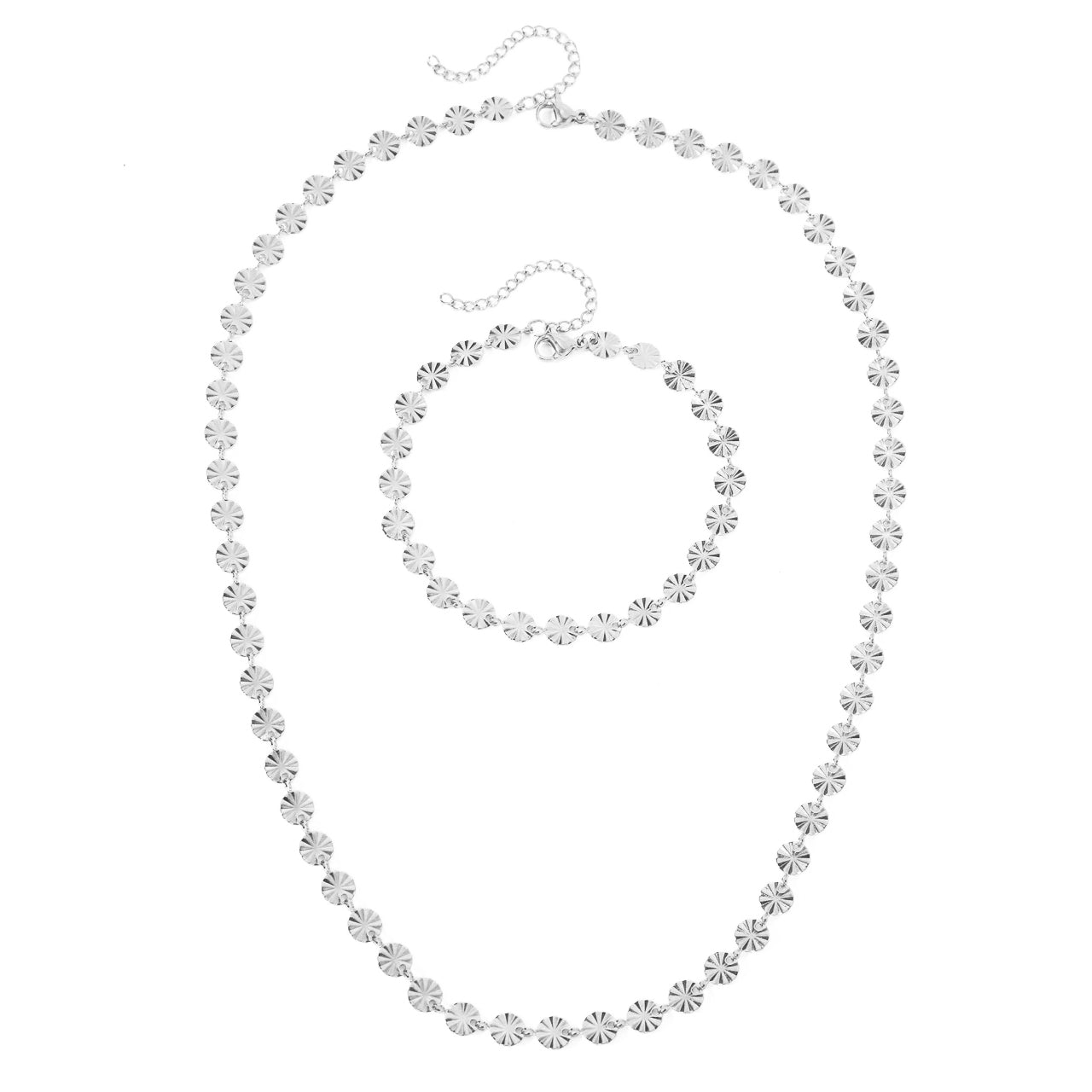 Kreisspiralarmband und Halskette Set