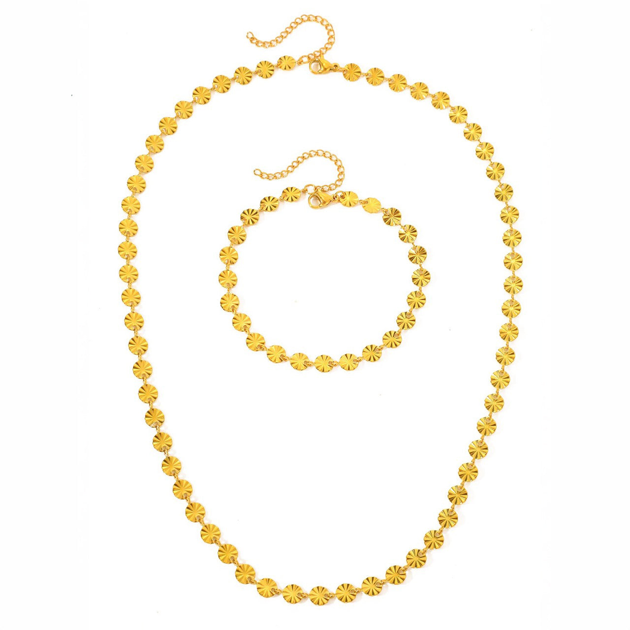 Kreisspiralarmband und Halskette Set