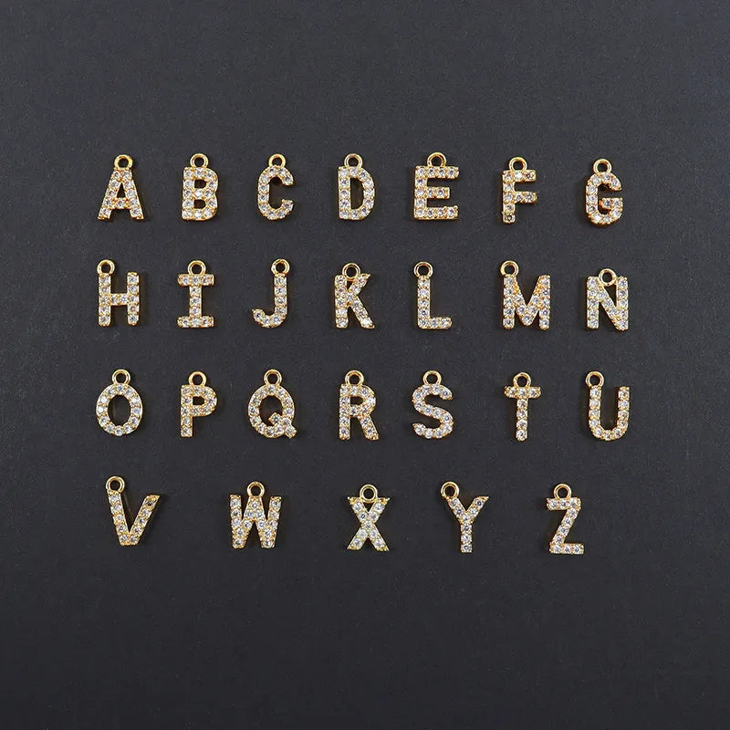 Dainty Beaded Heart Initial Necklace - Veinci