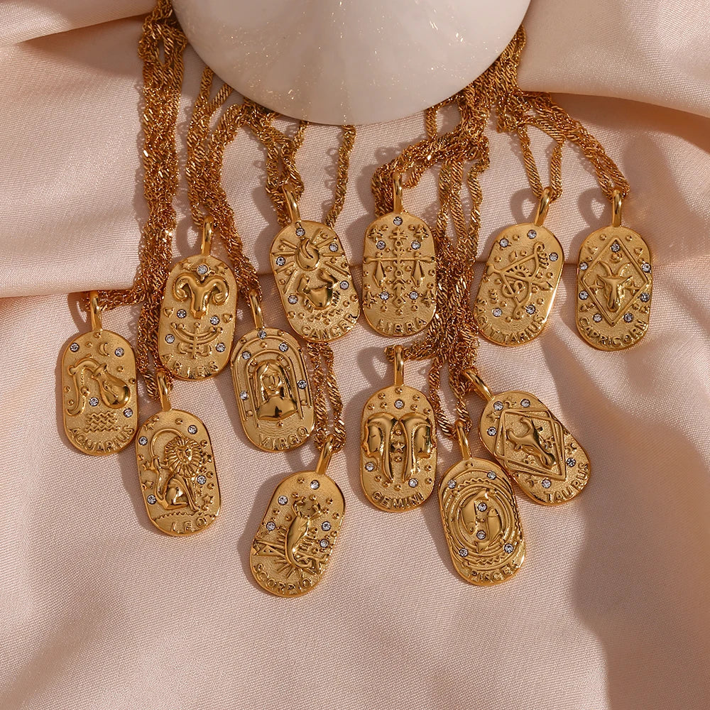 Zodiac Tarot inspirierte Halskette