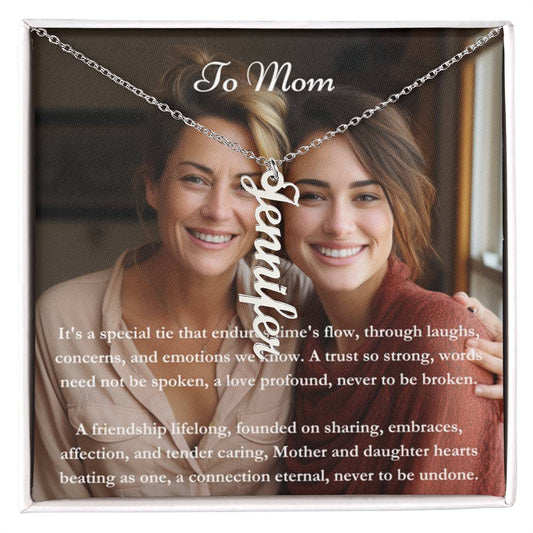 Personalized Photo Message Card and Name Necklace