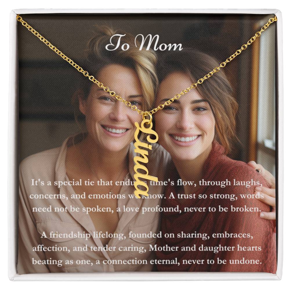 Carte de message photo personnalisée et collier de noms