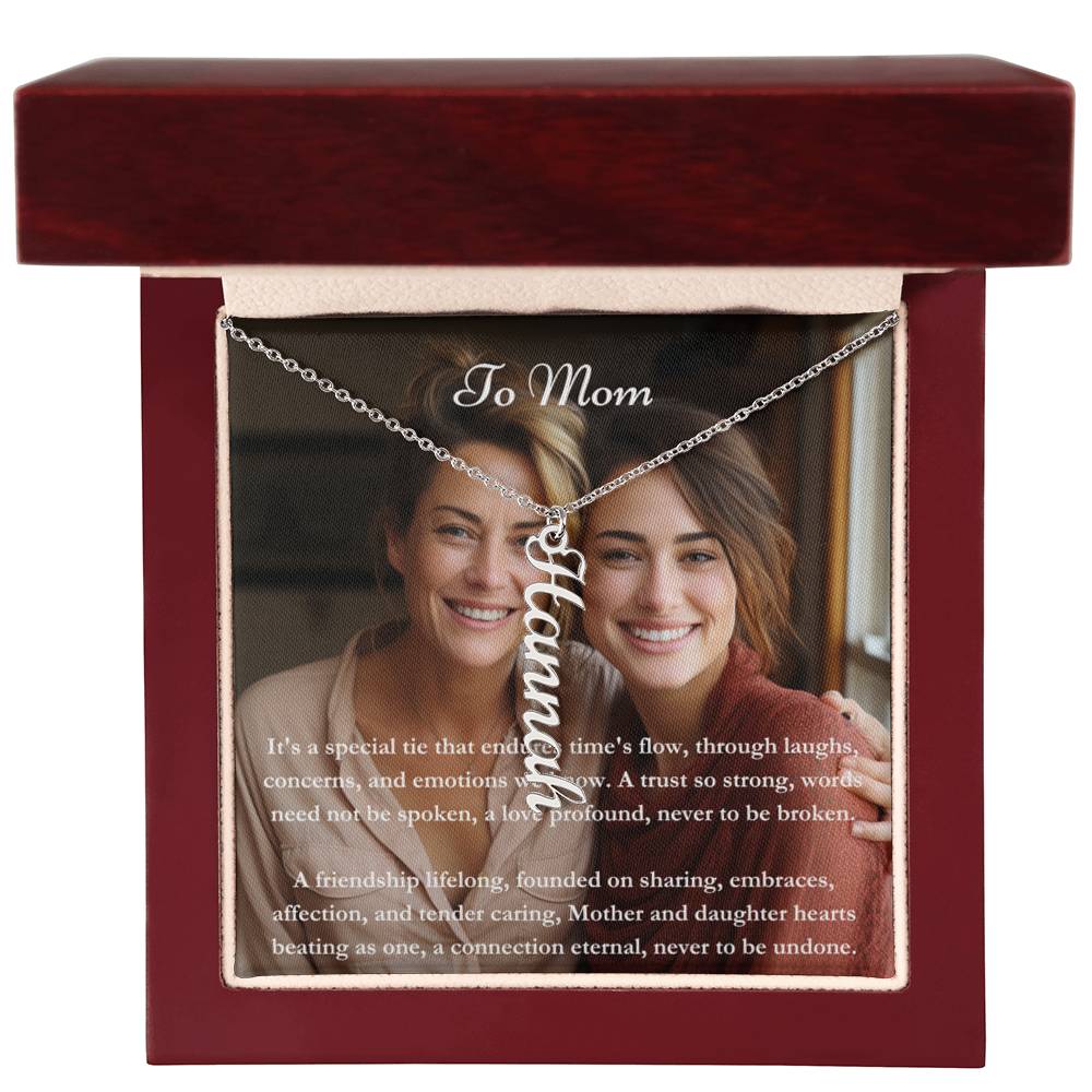 Carte de message photo personnalisée et collier de noms