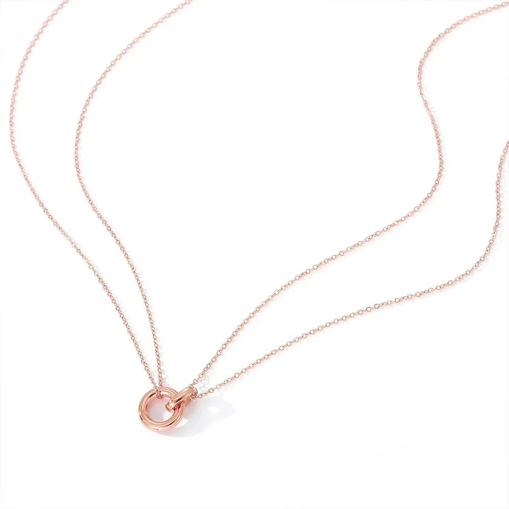 Dainty Circular Layered Love Necklace - Veinci