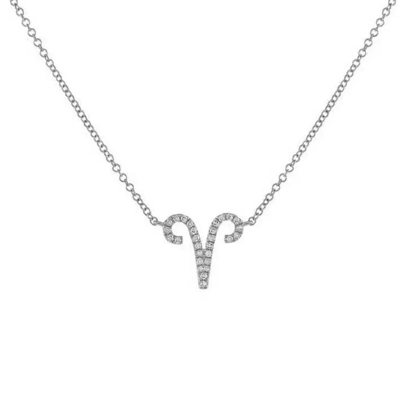 Dainty Diamond Zodiac Sign Necklace - Veinci