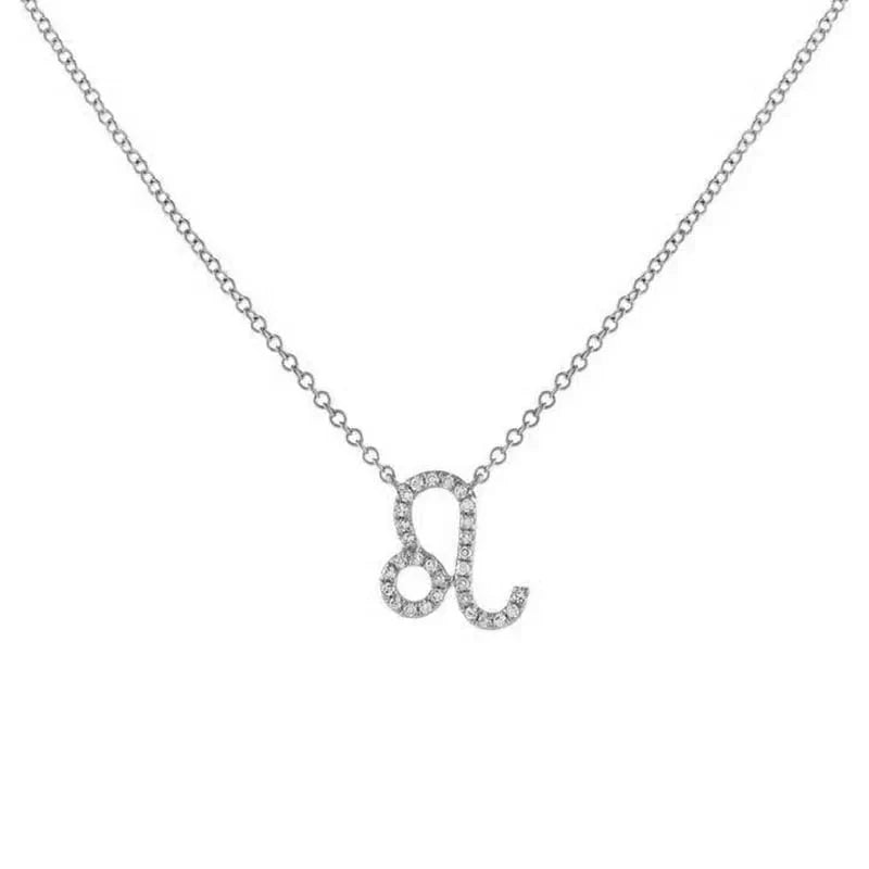 Dainty Diamond Zodiac Sign Necklace - Veinci