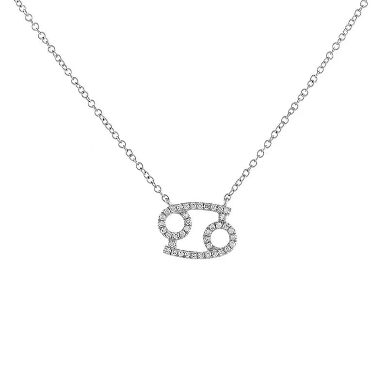Dainty Diamond Zodiac Sign Necklace - Veinci