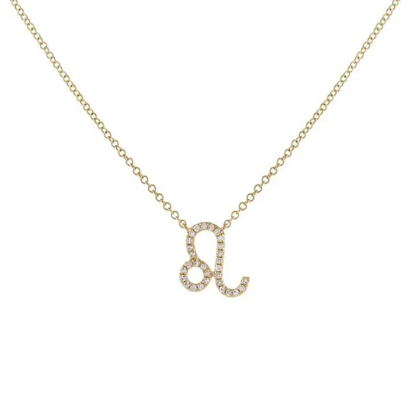 Dainty Diamond Zodiac Sign Necklace - Veinci
